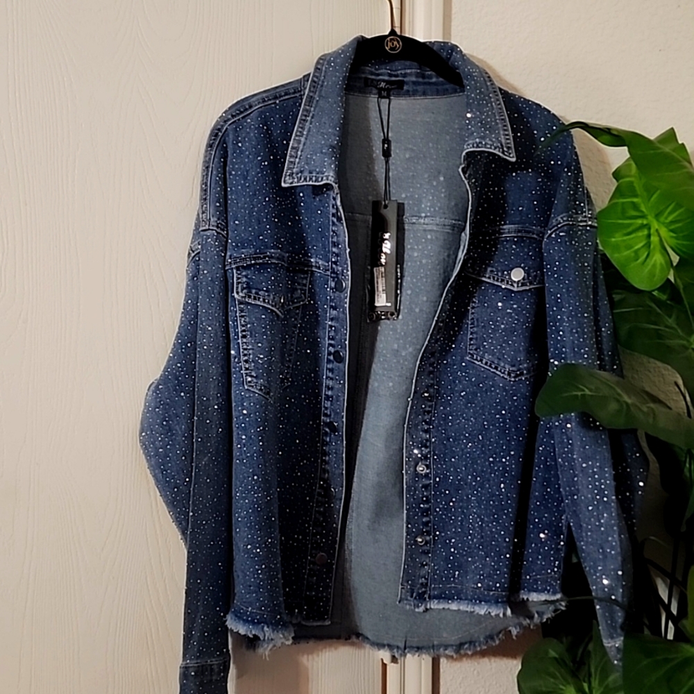 For Her Sparkle Denim Jacket